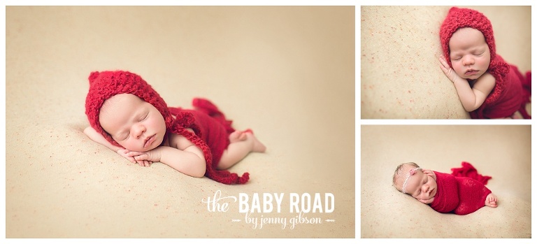 Roseburg Oregon Newborn Photographer baby girl in red