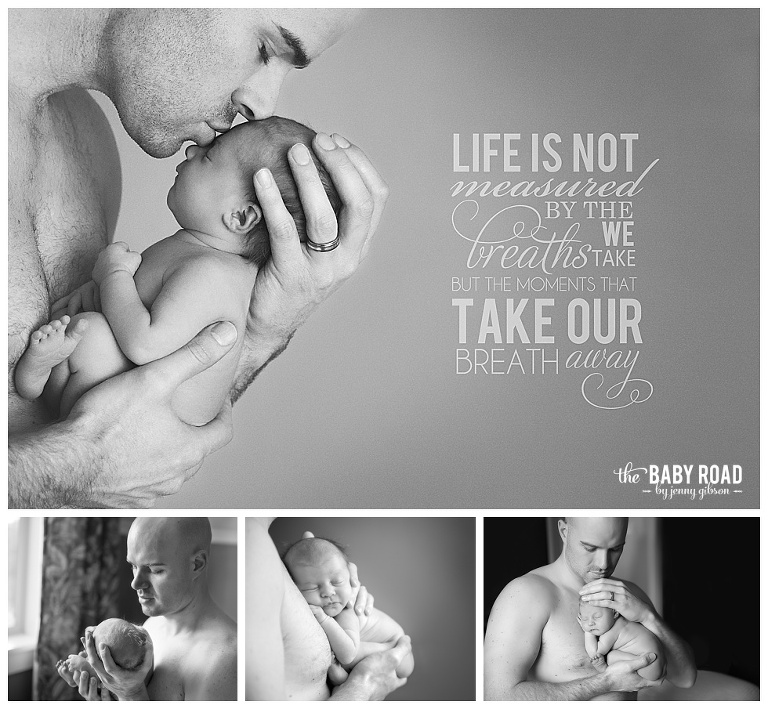 Roseburg Oregon On Location Newborn Photographer baby with dad