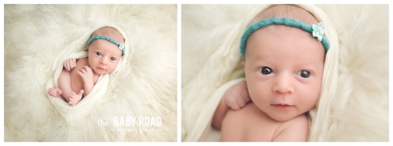 Roseburg Oregon On Location Newborn Photographer Baby in teal
